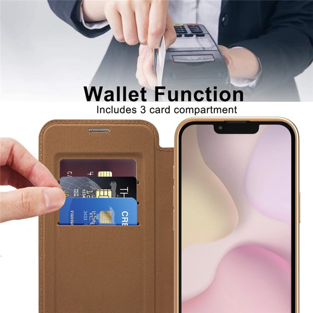 Techsuit SmartMag Book - θήκη για Apple iPhone 16e - Καφέ - Image 5