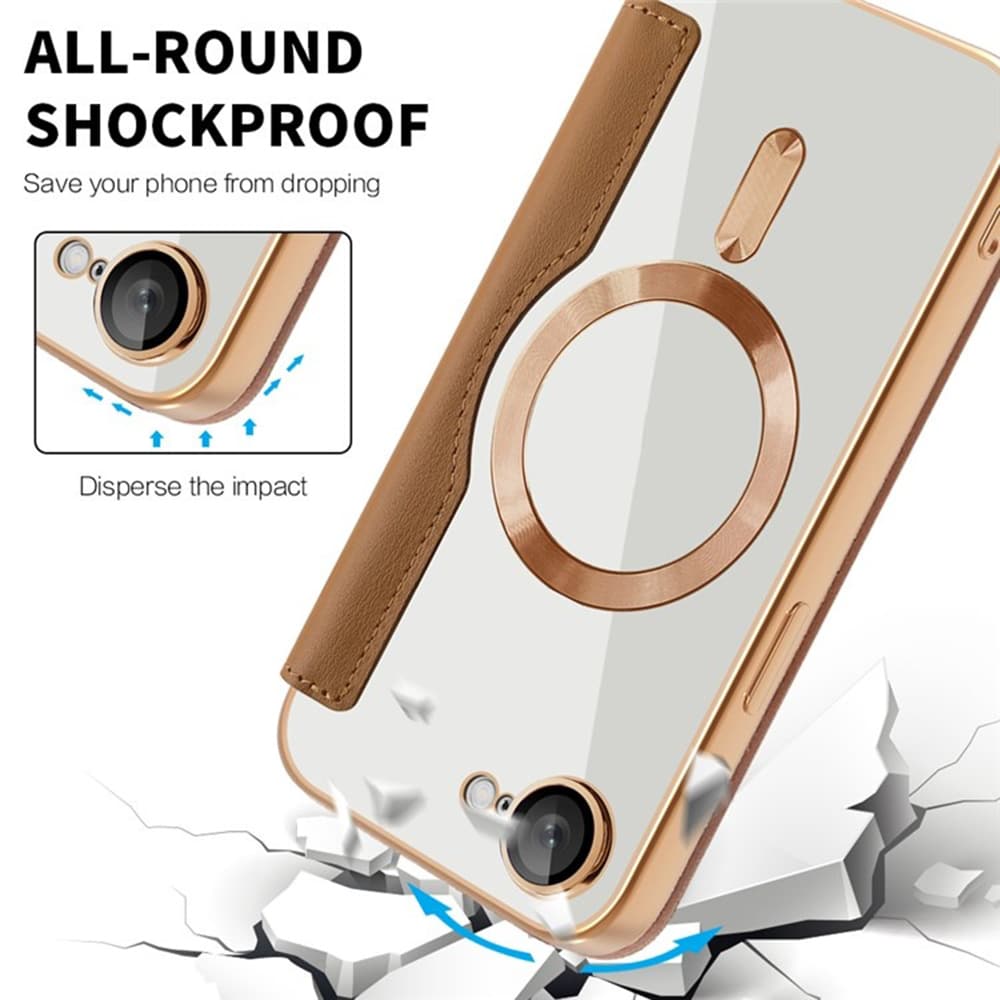 Techsuit SmartMag Book - θήκη για Apple iPhone 16e - Καφέ - Image 3