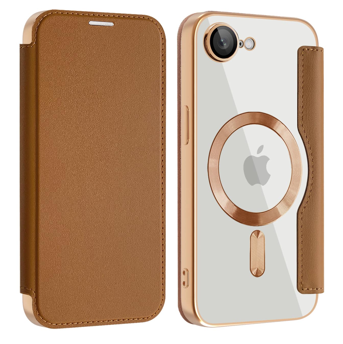 Techsuit SmartMag Book - θήκη για Apple iPhone 16e - Καφέ - Image 2