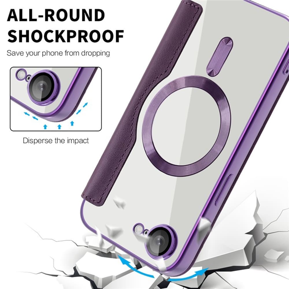 Techsuit SmartMag Book - θήκη για Apple iPhone 16e - Μωβ - Image 3