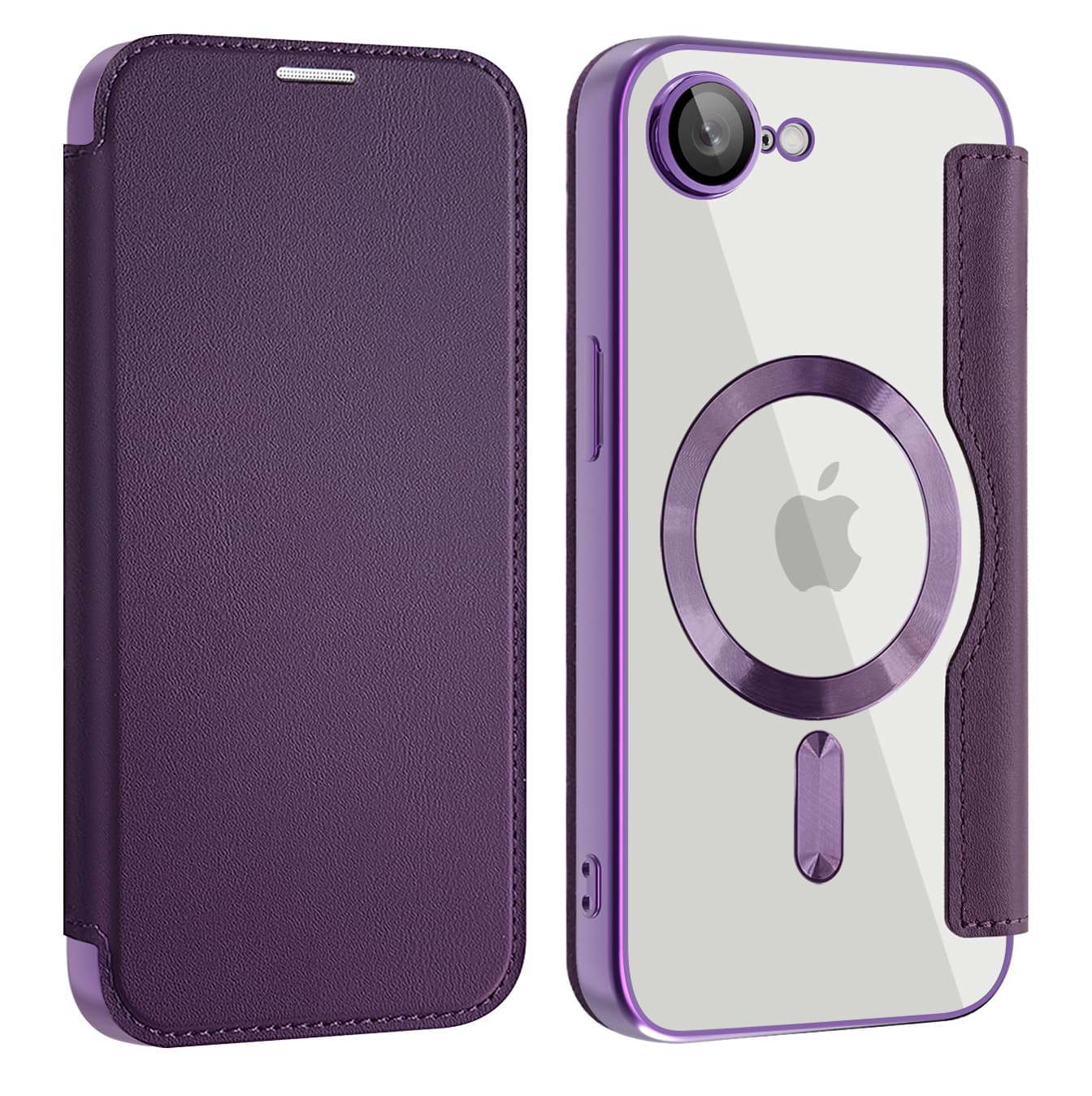 Techsuit SmartMag Book - θήκη για Apple iPhone 16e - Μωβ - Image 2