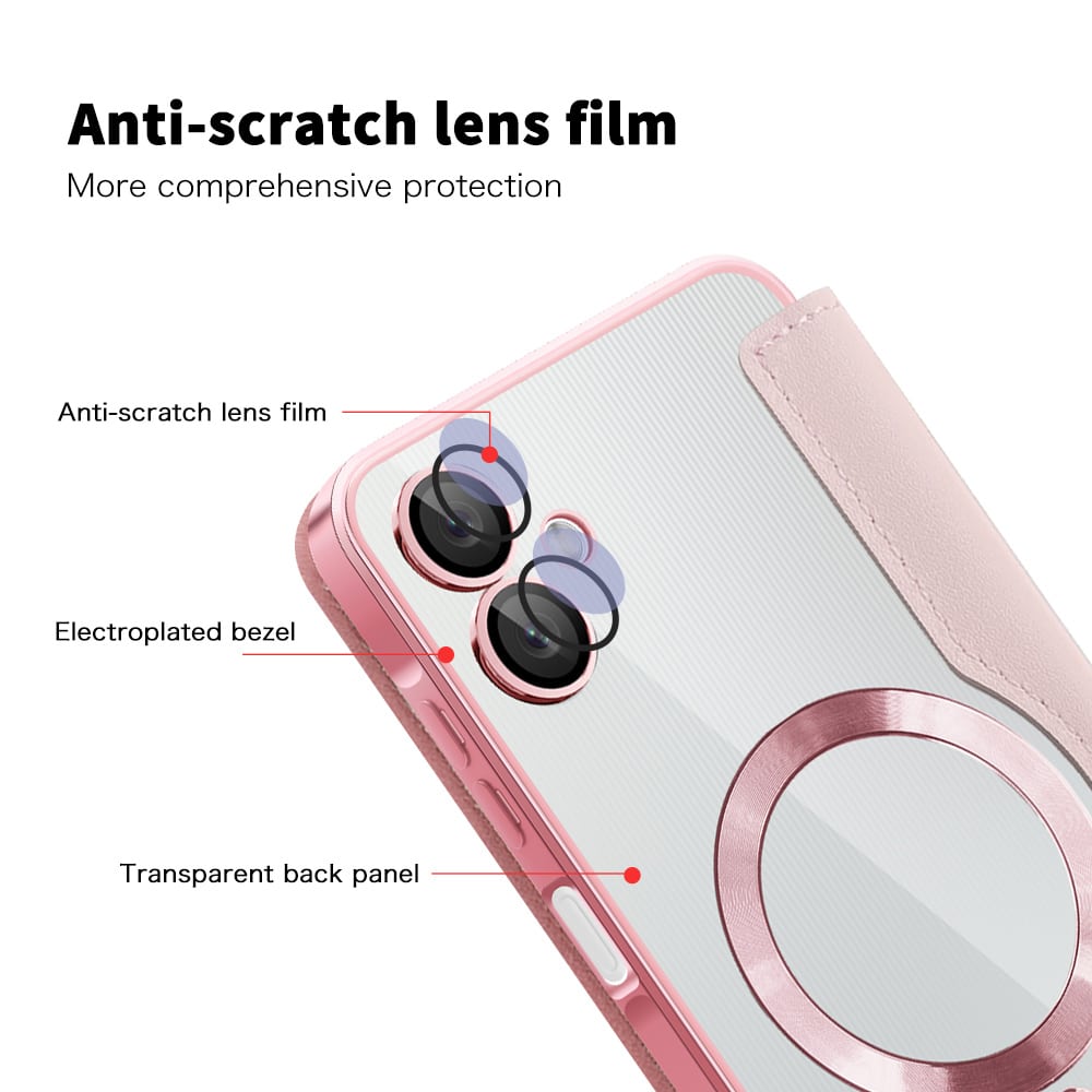 Techsuit SmartMag Book - θήκη για Samsung Galaxy A06 - Ροζ - Image 3