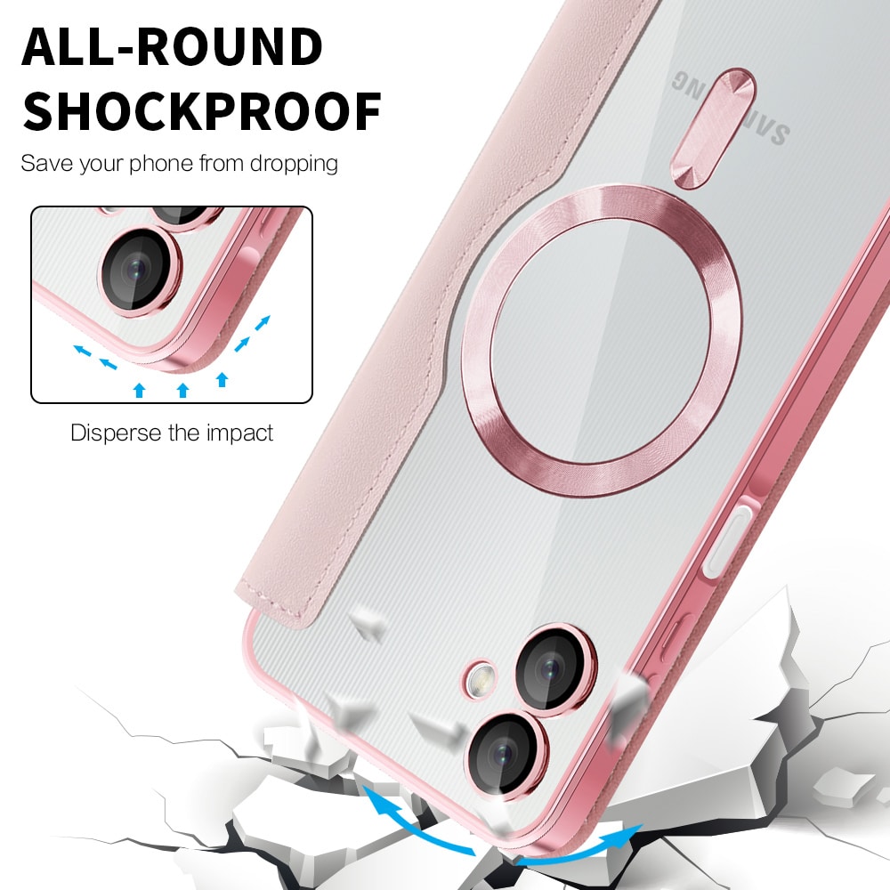 Techsuit SmartMag Book - θήκη για Samsung Galaxy A06 - Ροζ - Image 4