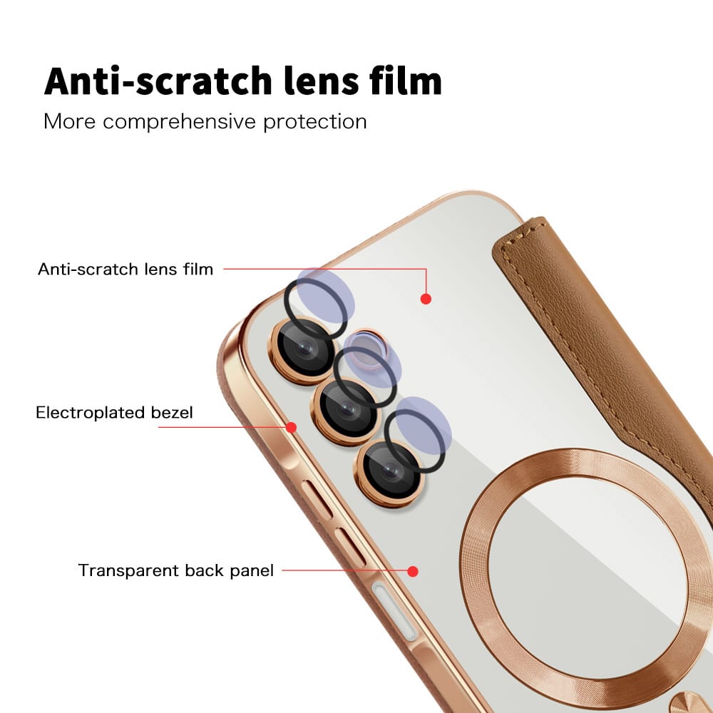 Techsuit SmartMag Book - θήκη για Samsung Galaxy A15 - Καφέ - Image 3