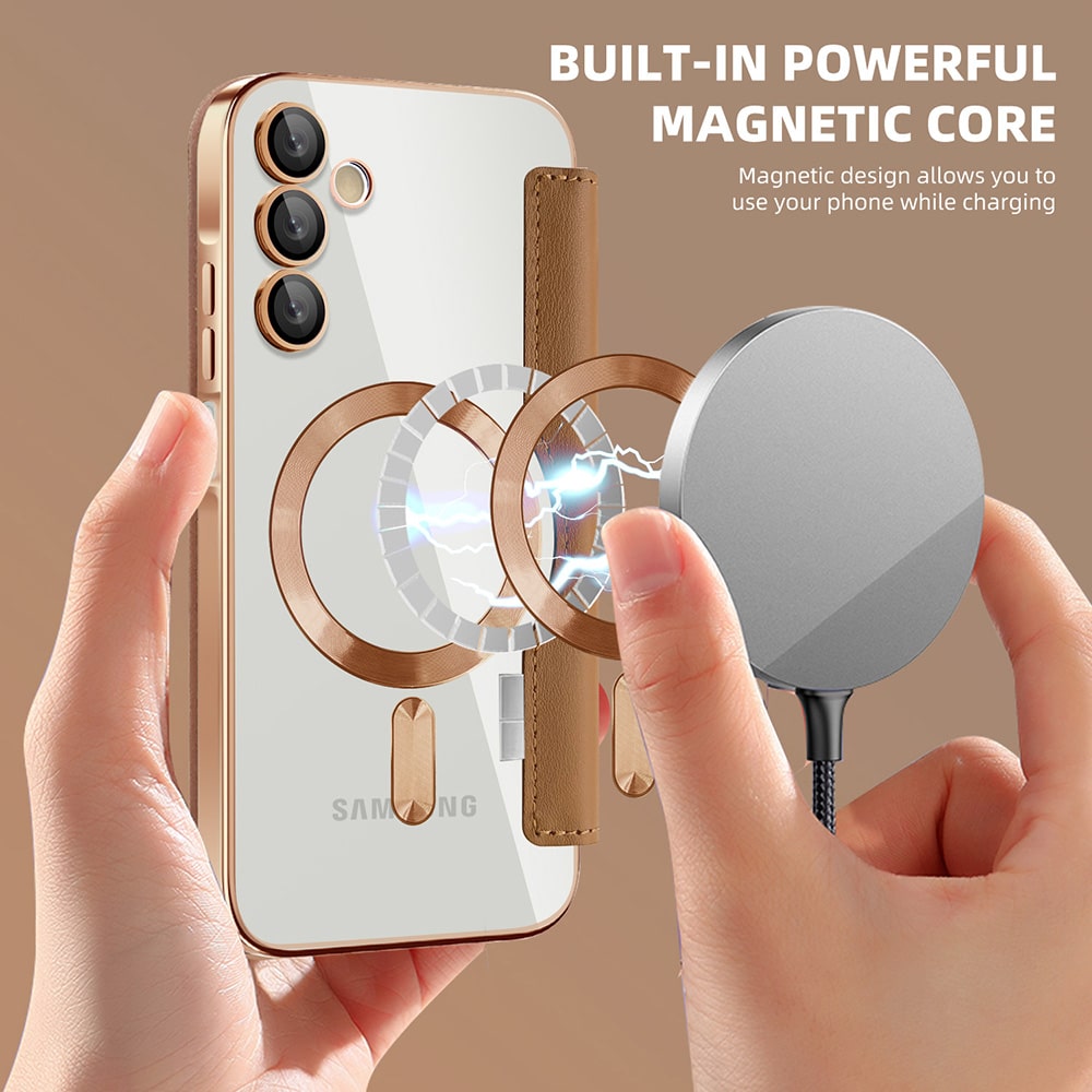 Techsuit SmartMag Book - θήκη για Samsung Galaxy A15 - Καφέ - Image 6