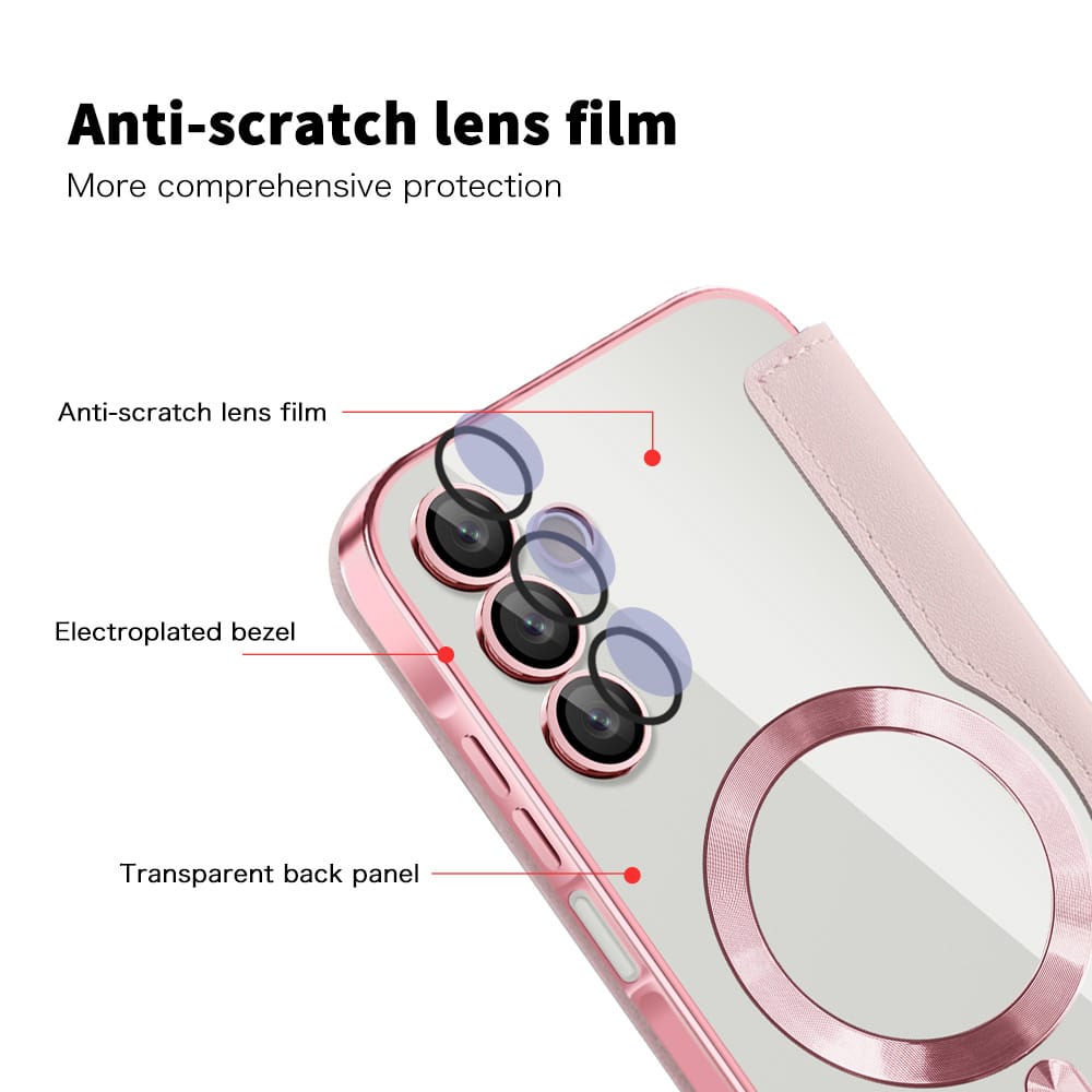 Techsuit SmartMag Book - θήκη για Samsung Galaxy A15 - Ροζ - Image 3