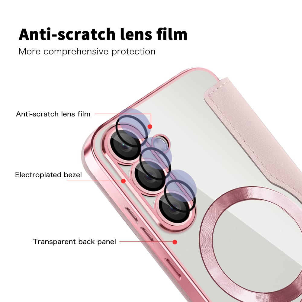 Techsuit SmartMag Book - θήκη για Samsung Galaxy S25 - Ροζ - Image 3