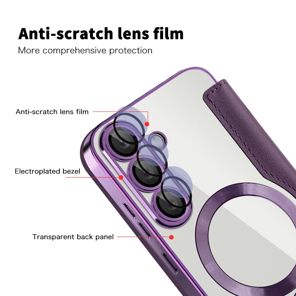 Techsuit SmartMag Book - θήκη για Samsung Galaxy S25 - Μωβ - Image 3