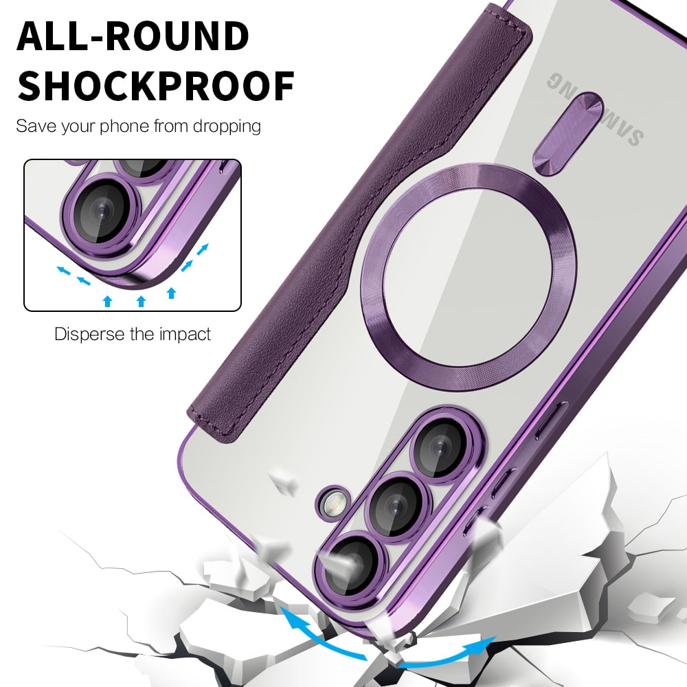 Techsuit SmartMag Book - θήκη για Samsung Galaxy S25 - Μωβ - Image 4
