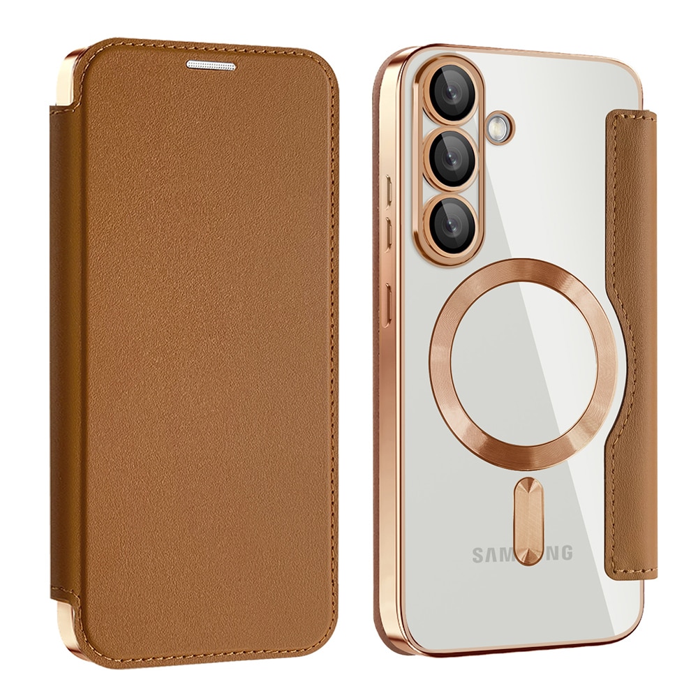 Techsuit SmartMag Book - θήκη για Samsung Galaxy S25+ - Καφέ - Image 2