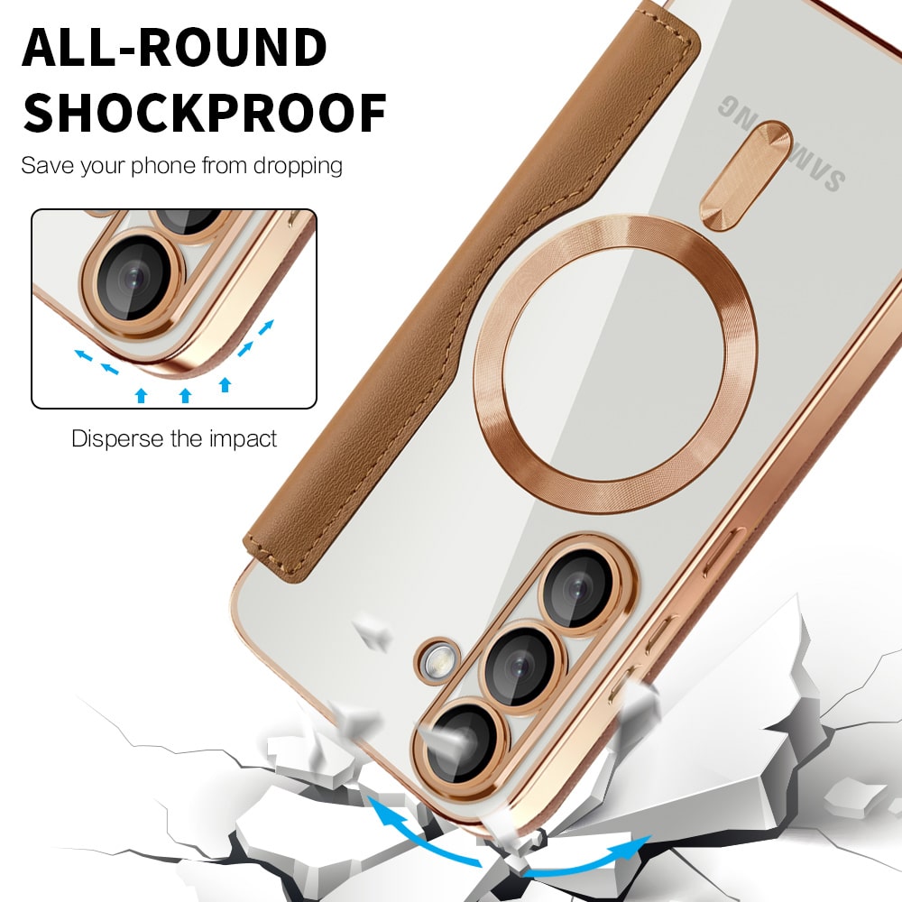 Techsuit SmartMag Book - θήκη για Samsung Galaxy S25+ - Καφέ - Image 4