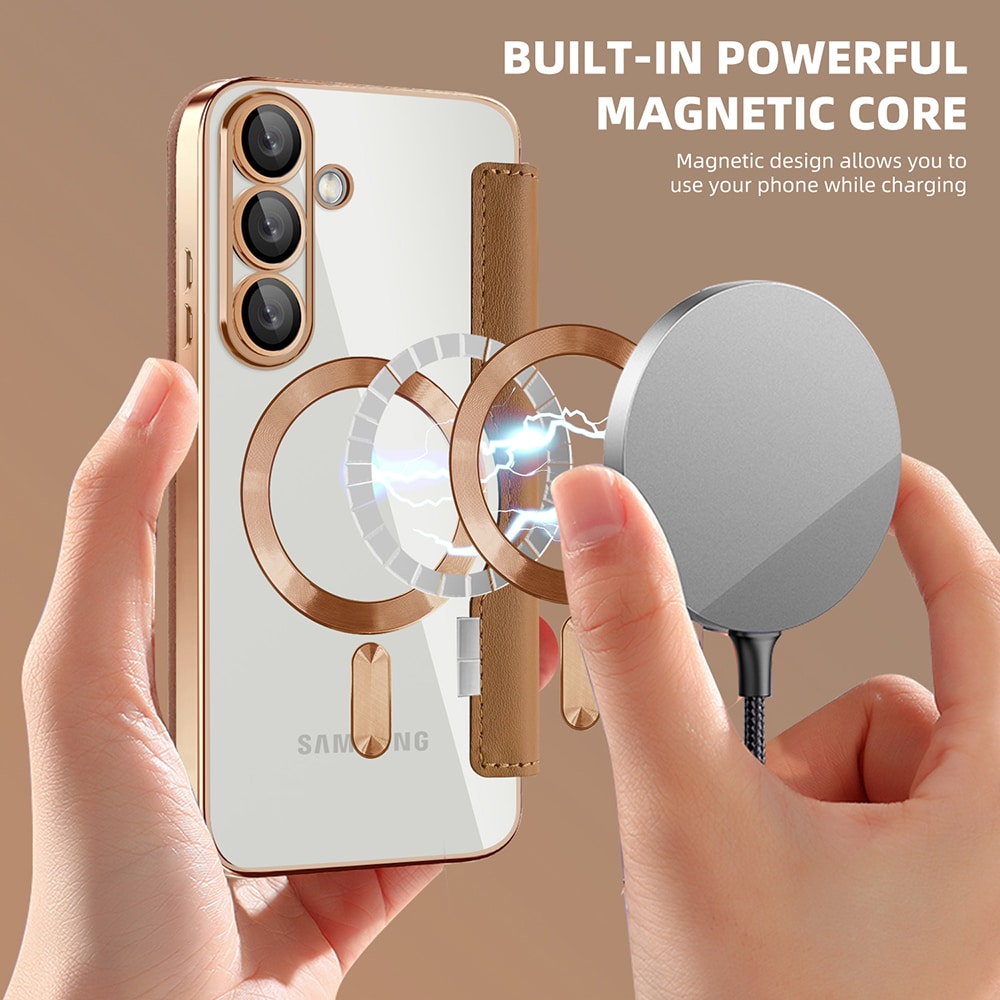 Techsuit SmartMag Book - θήκη για Samsung Galaxy S25+ - Καφέ - Image 6