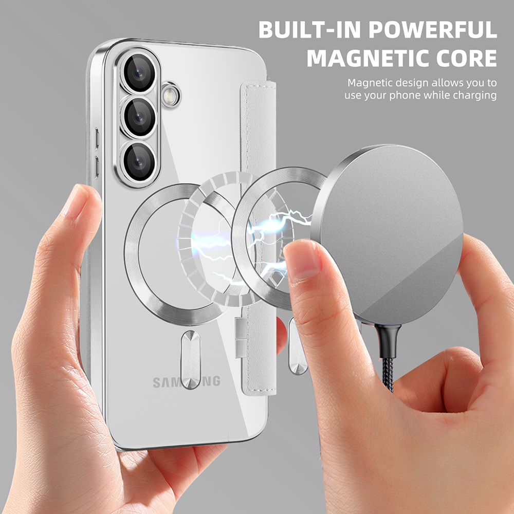 Techsuit SmartMag Book - θήκη για Samsung Galaxy S25+ - Γκρι - Image 6