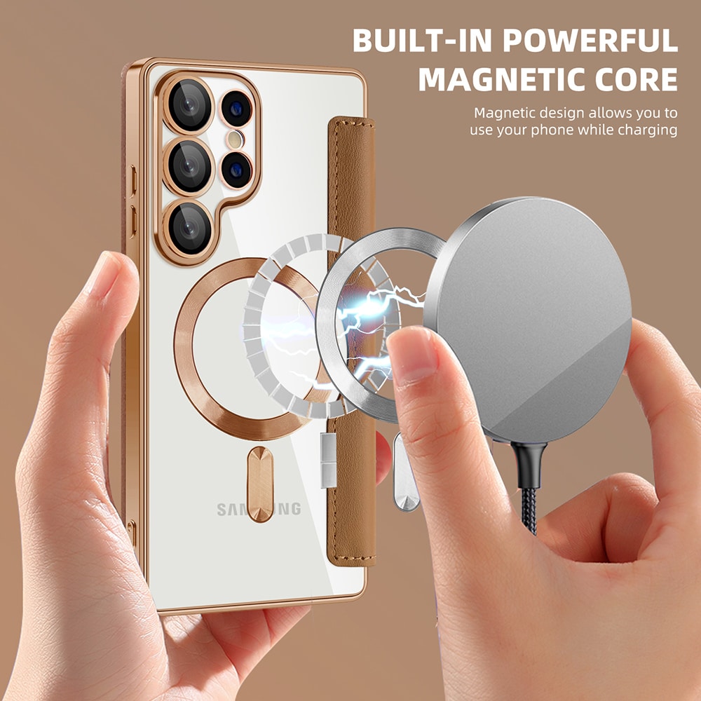 Techsuit SmartMag - θήκη για Samsung Galaxy S25 Ultra - Καφέ - Image 6