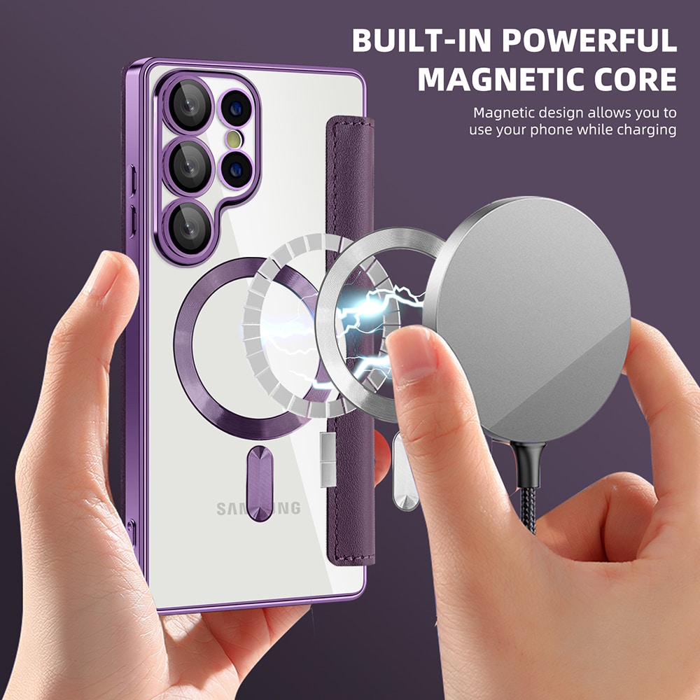 Techsuit SmartMag Book - θήκη για Samsung Galaxy S25 Ultra - Μωβ - Image 6