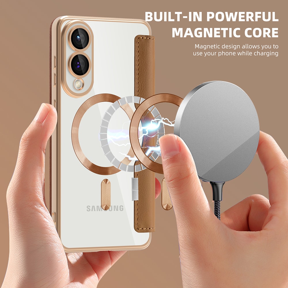 Techsuit SmartMag - θήκη για Samsung Galaxy S25 Edge - Καφέ - Image 6