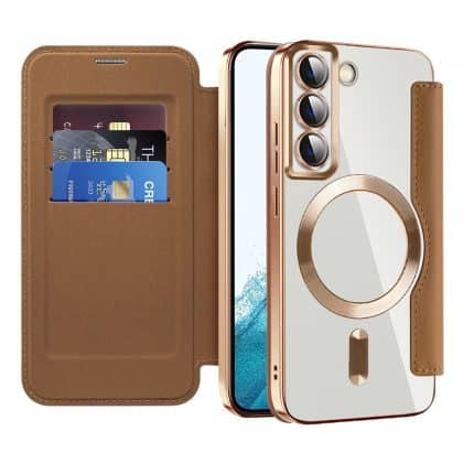 Techsuit SmartMag Book - θήκη για Samsung Galaxy S22 5G - Καφέ