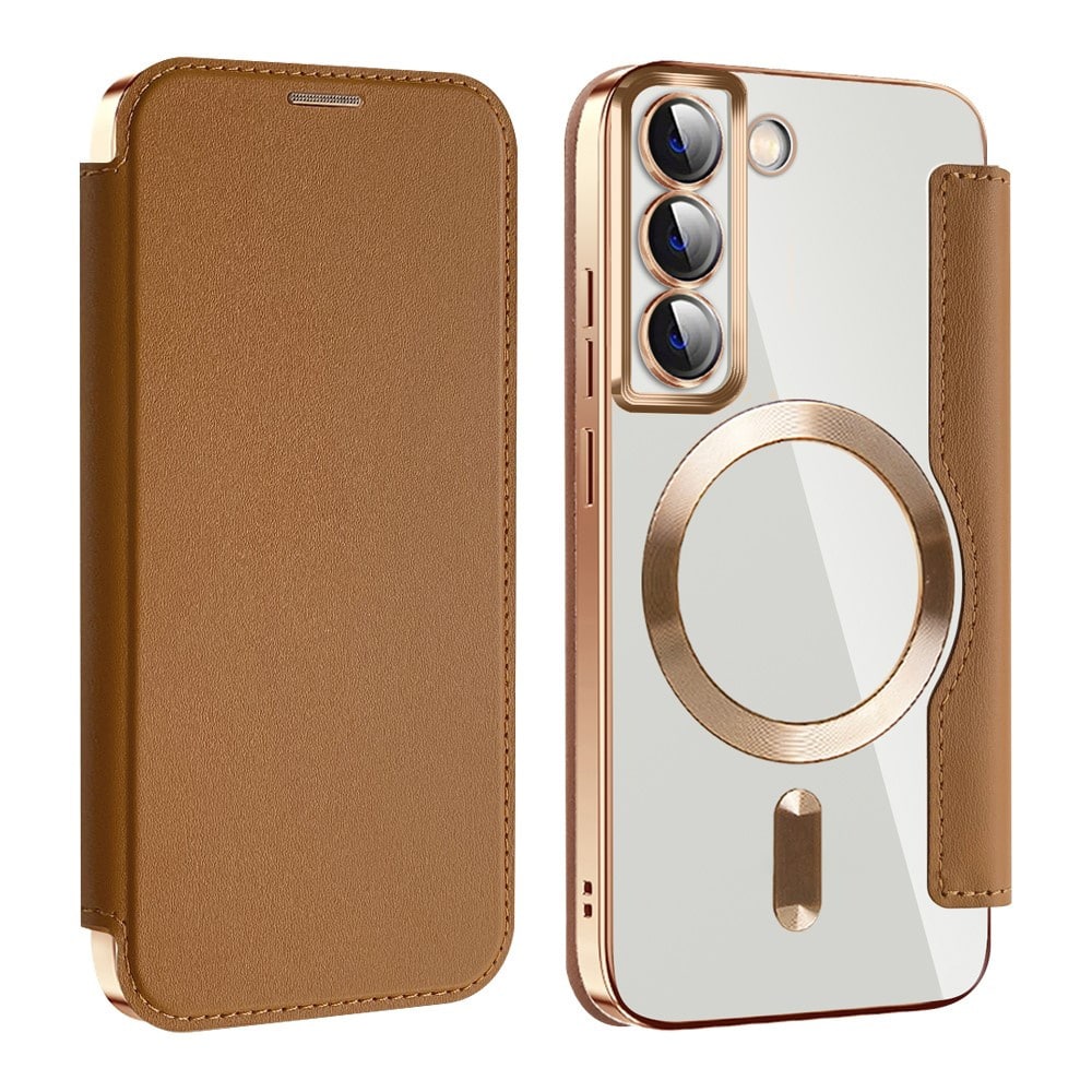 Techsuit SmartMag Book - θήκη για Samsung Galaxy S22 5G - Καφέ - Image 2