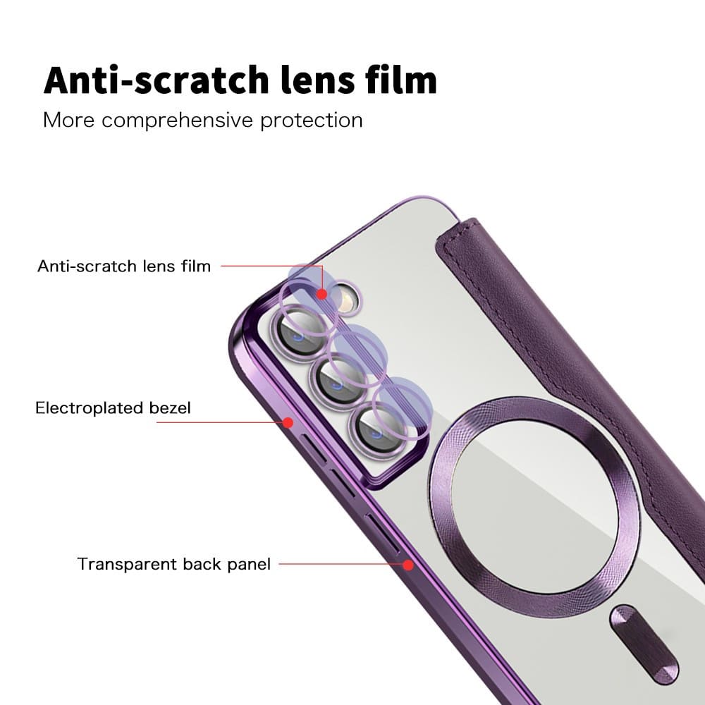 Techsuit SmartMag Book - θήκη για Samsung Galaxy S22 5G - Μωβ - Image 3