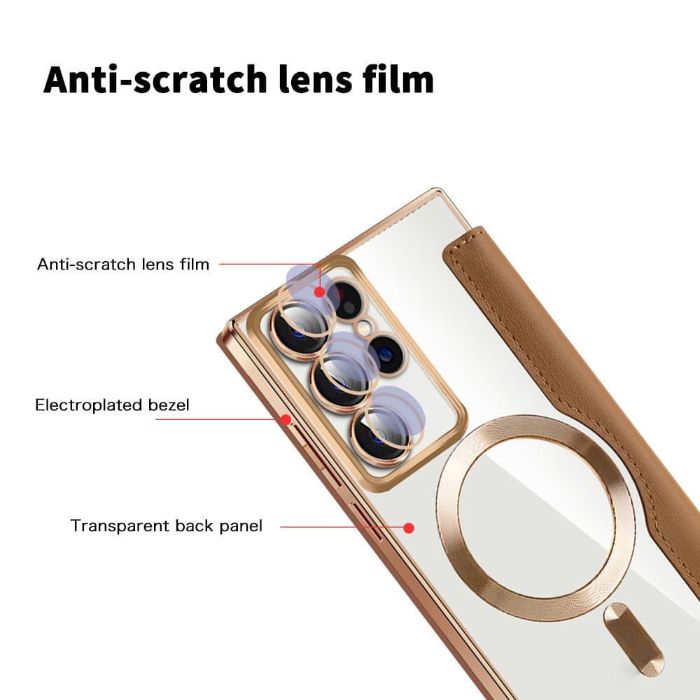 Techsuit SmartMag - θήκη για Samsung Galaxy S22 Ultra 5G - Καφέ - Image 3