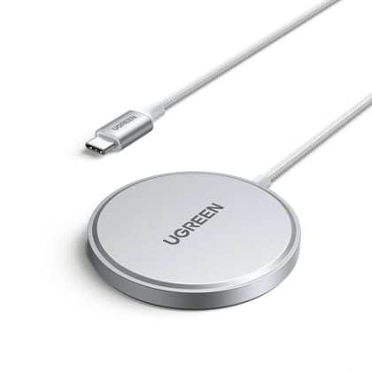 Ugreen - Magnetic Wireless Charger W703 (35565) - Fast Charge, Universal, USB-C, Qi2, 15w, 5v/3a, Type-C Καλώδιο, 1.5m - White