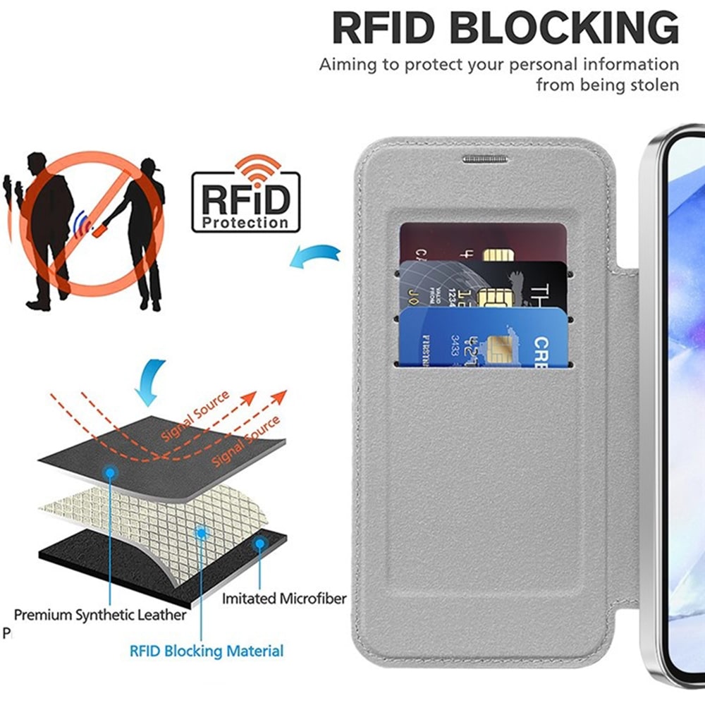 Techsuit SmartMag Book - θήκη για Samsung Galaxy A55 - Γκρι - Image 6