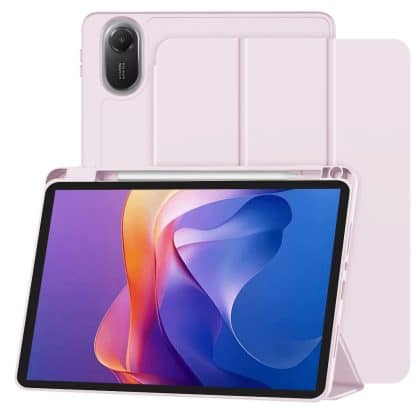 Techsuit - Τρίπτυχη εύκαμπτη (με βάση μολυβιού) - Xiaomi Redmi Pad 2 - Ροζ