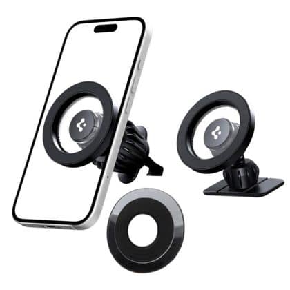 Spigen - Car Holder (mft13) - Magsafe, For Dashboard, Air Vent, 360° Rotation, Magnetic Grip, Universal, Adjustable - Black