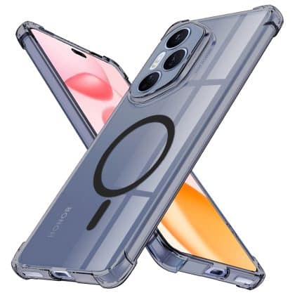 Techsuit Shockproof Clear Silicone MagSafe - θήκη για Honor 400 Pro - Μαύρο
