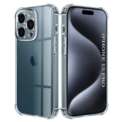 Techsuit Shockproof Clear Silicone - θήκη για Apple iPhone 15 Pro - Διάφανο