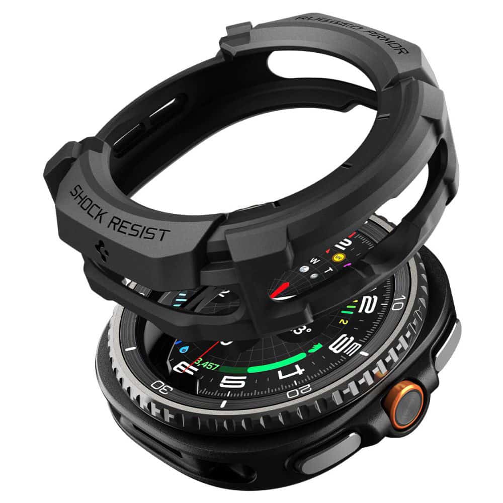 Spigen - Rugged Armor - Samsung Galaxy Watch8 Classic - Matte Black - Image 3