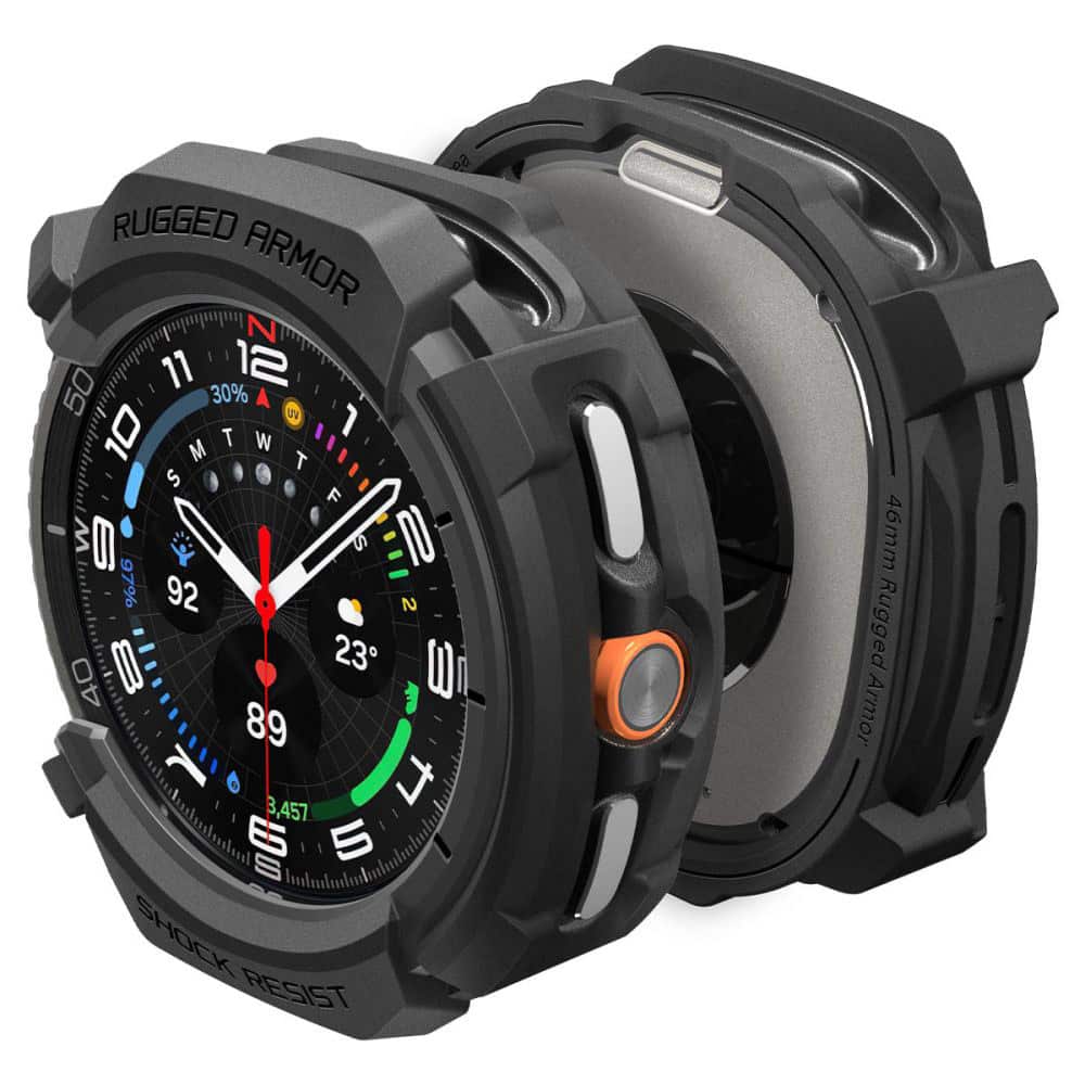 Spigen - Rugged Armor - Samsung Galaxy Watch8 Classic - Matte Black - Image 2