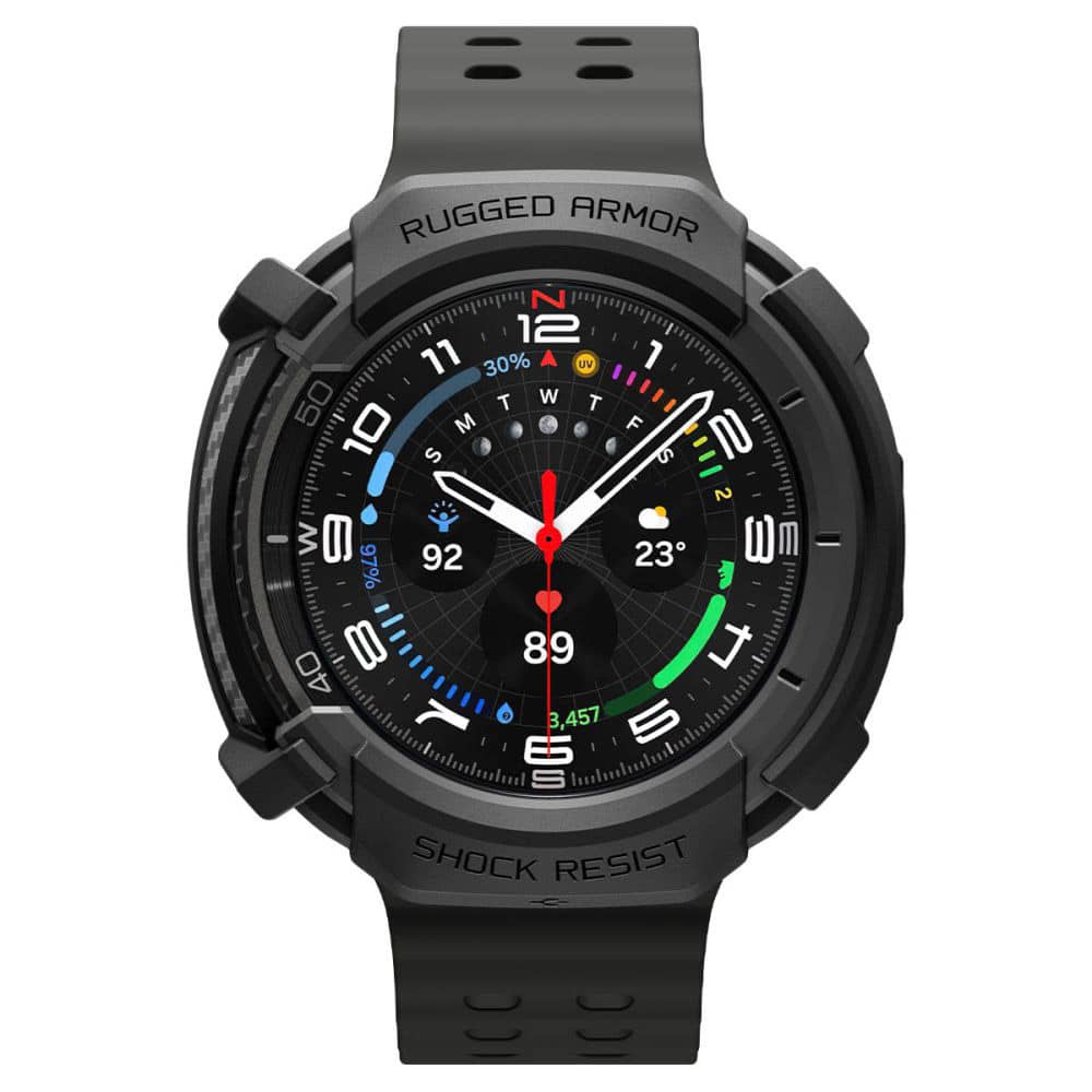 Spigen - Rugged Armor - Samsung Galaxy Watch8 Classic - Matte Black - Image 6