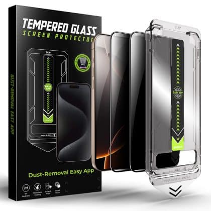 Techsuit - Titanglass Fullcover (2 Pack) - iPhone 15 Plus / iPhone 16 Plus - Privacy