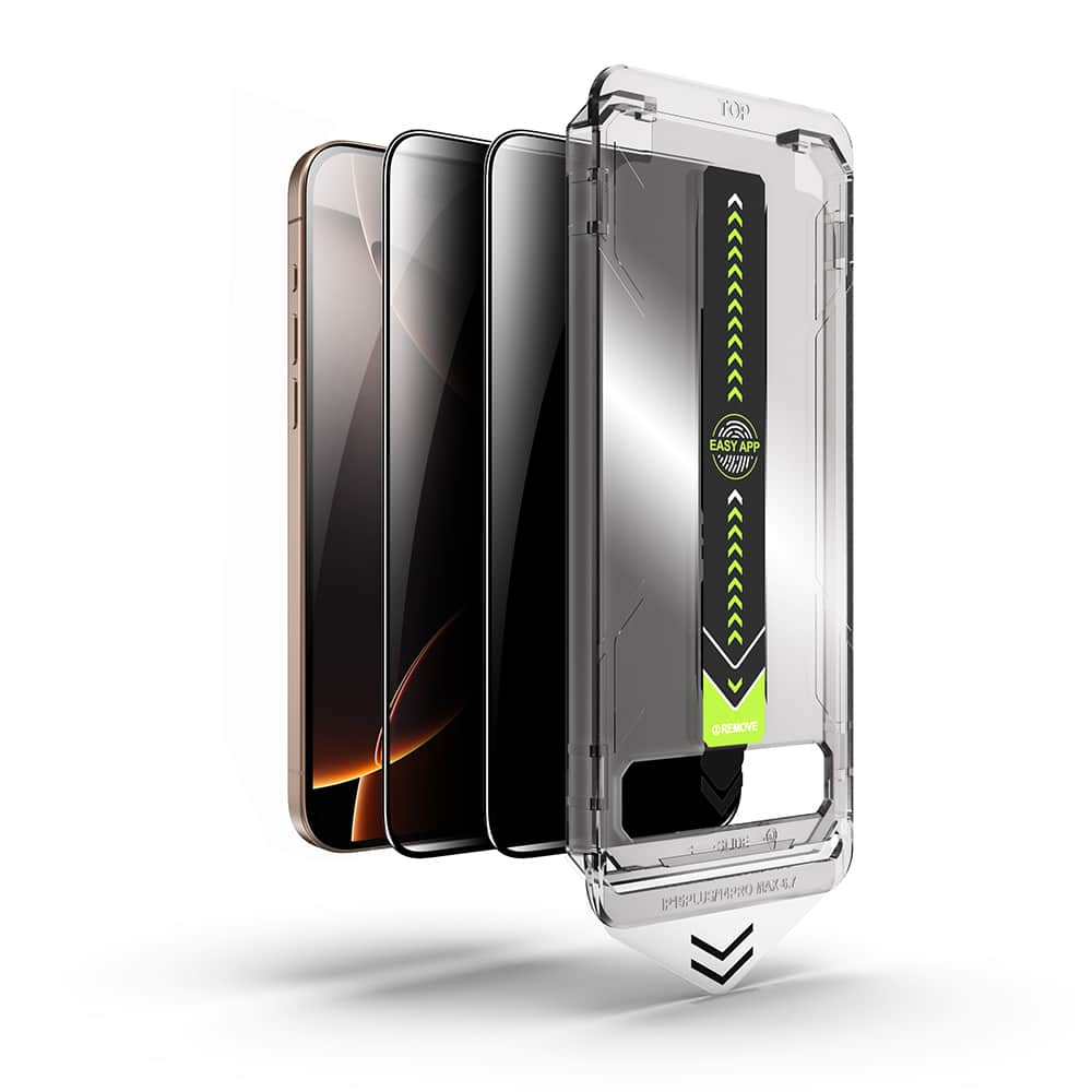 Techsuit - TitanGlass FullCover (συσκευασία 2 τεμαχίων) - iPhone 14 Pro Max - Απόρρητο - Image 2