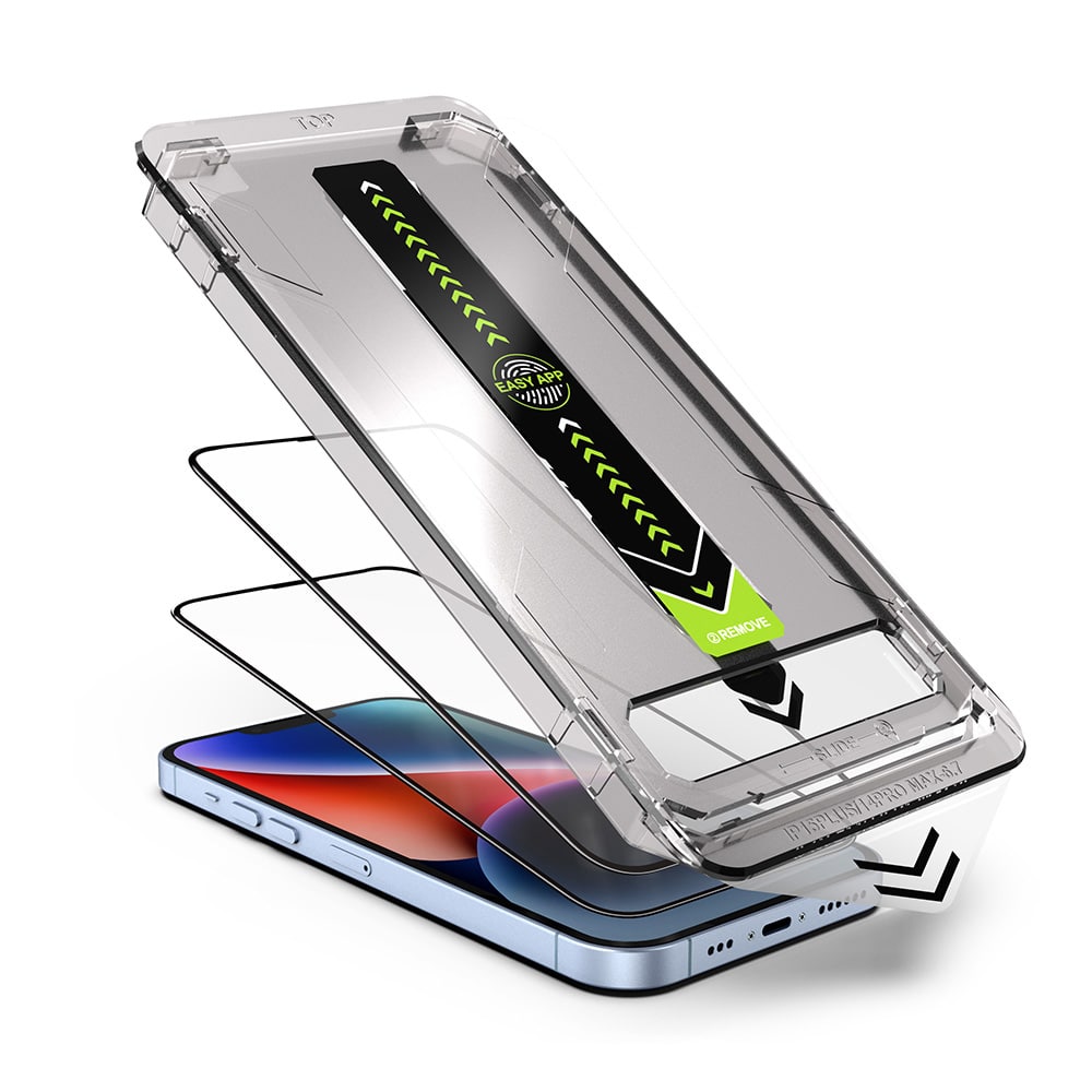 Techsuit - TitanGlass FullCover (συσκευασία 2 τεμαχίων) - iPhone 15 Pro - Μαύρο - Image 3