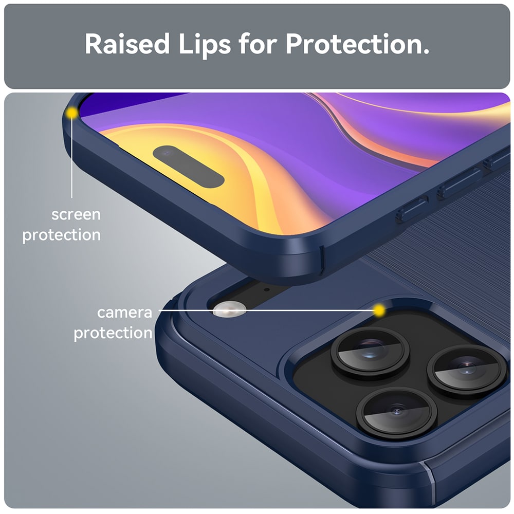 Techsuit Carbon Silicone - θήκη για Apple iPhone 17 Pro - Μπλε - Image 3