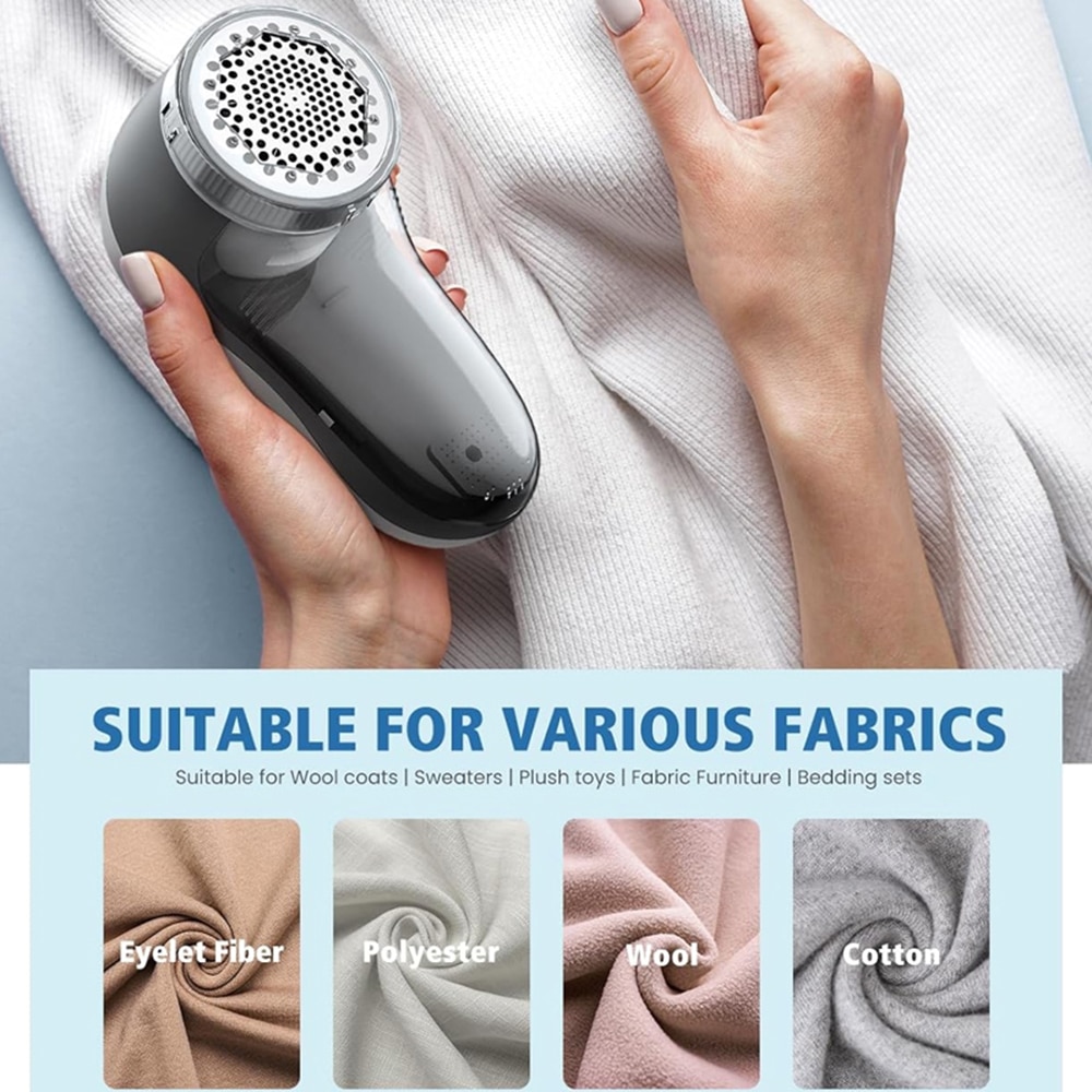Techsuit - Αφαιρετικό Χνουδιών Ρούχων Flufix (ACS1) - 9000 Περιστροφές ανά Λεπτό, ABS, Ανοξείδωτο Ατσάλι - Γκρι - Image 5
