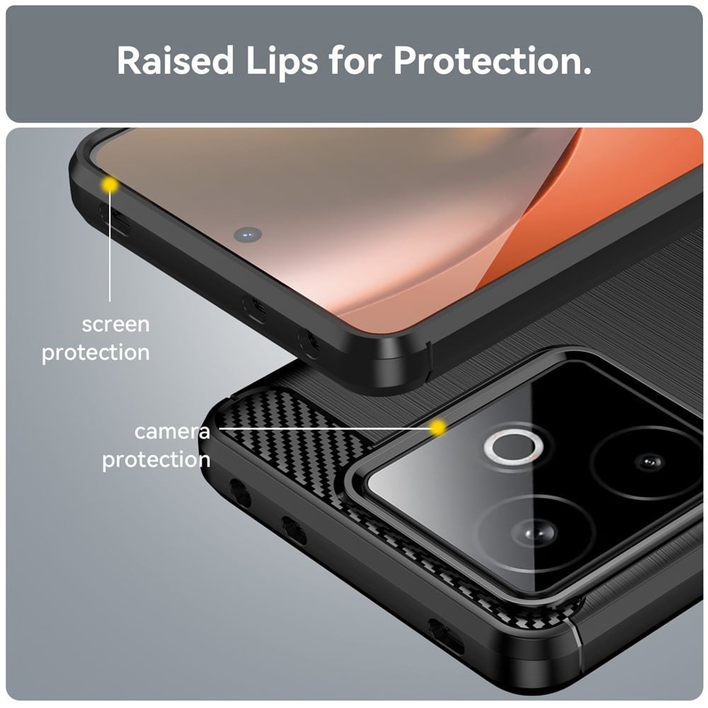 Techsuit Carbon Silicone - θήκη για Realme GT 5G - Μαύρο - Image 3