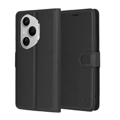Techsuit Leather Folio - θήκη για Honor 400 Pro - Μαύρο