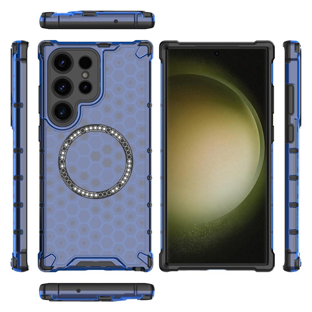 Techsuit HoneyComb Shield MagSafe - θήκη για Samsung Galaxy S25 Ultra - Μπλε - Image 4
