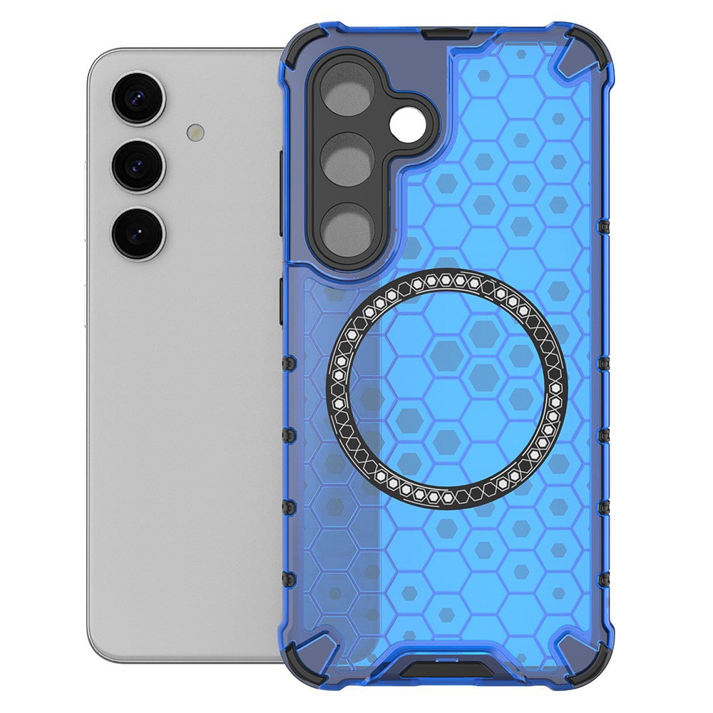 Techsuit HoneyComb Shield MagSafe - θήκη για Samsung Galaxy S25 - Μπλε - Image 2