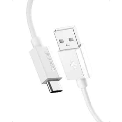 Spigen - Data Καλώδιο Essential (eb6020ac) - Fast Charging, USB To Type-C, 60w, 480mbps, 2m - White