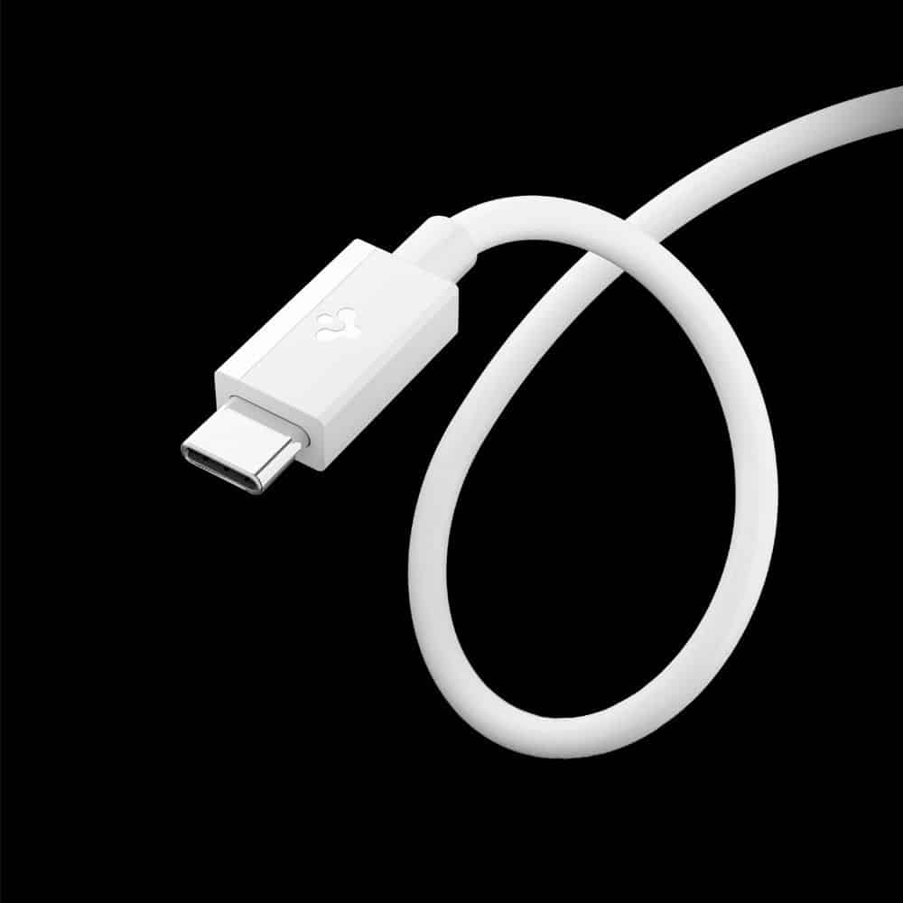 Spigen - Data Καλώδιο Essential (eb6010cc) - Fast Charging, 2x Type-C, 60w, 480mbps, 1m - White - Image 5