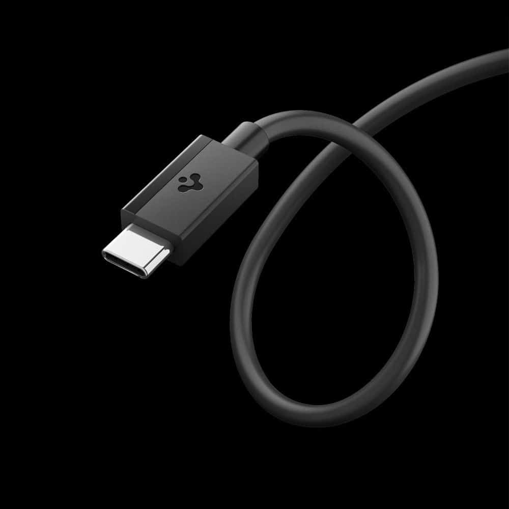 Spigen - Data Καλώδιο Essential (eb6010cc) - Fast Charging, 2x Type-C, 60w, 480mbps, 1m - Black - Image 4