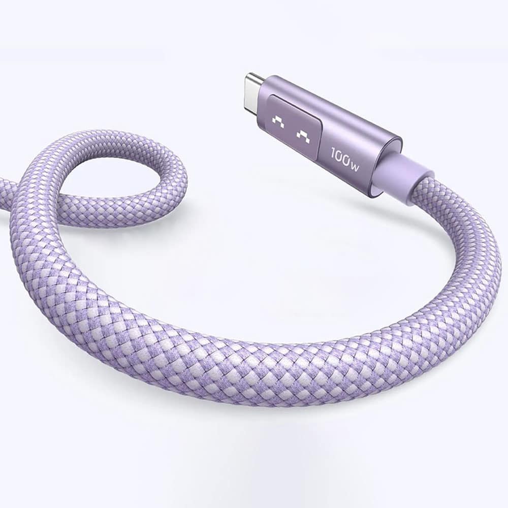 Ugreen - Data Καλώδιο L509 (35512) - USB-C To USB-C, 5a, 100w, 2m, Nylon - Space Gray - Image 6