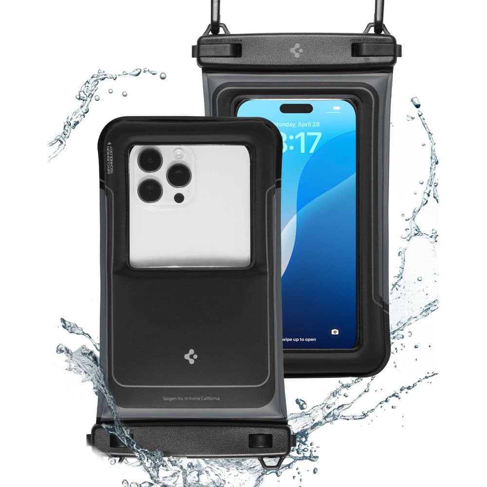 Spigen - (2 Pack) Waterproof Case (a611p) - Ipx8, For Phone, Max 6.9" - Matte Black - Image 2