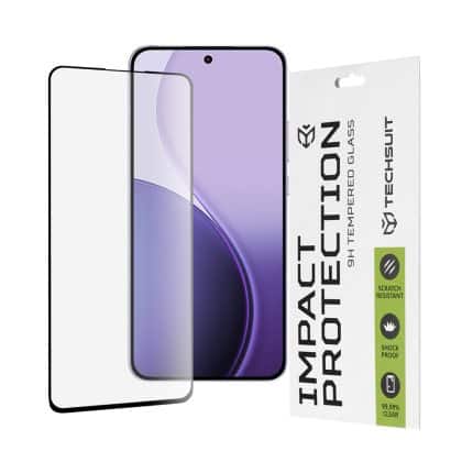 Techsuit - 111d Full Cover / Full Glue Glass - Oppo Reno14 F - Black