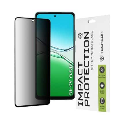 Techsuit - 111d Privacy Full glue - Oppo A5 4g - Black