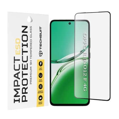 Techsuit - Esd Glass - Oppo Reno12 F 4g / Reno12 F 5g / Reno12 Fs 4g / Reno12 Fs 5g - Black